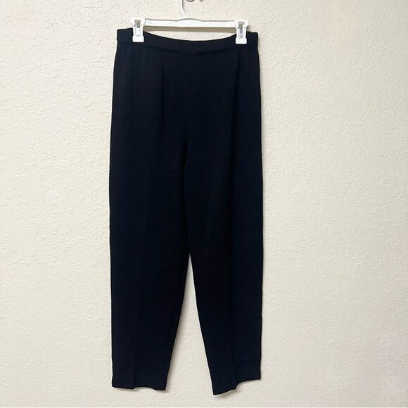 St John Separates Black Elastic Waist Pockets  Santana Knit Pant Size 4 USA - Picture 3 of 8